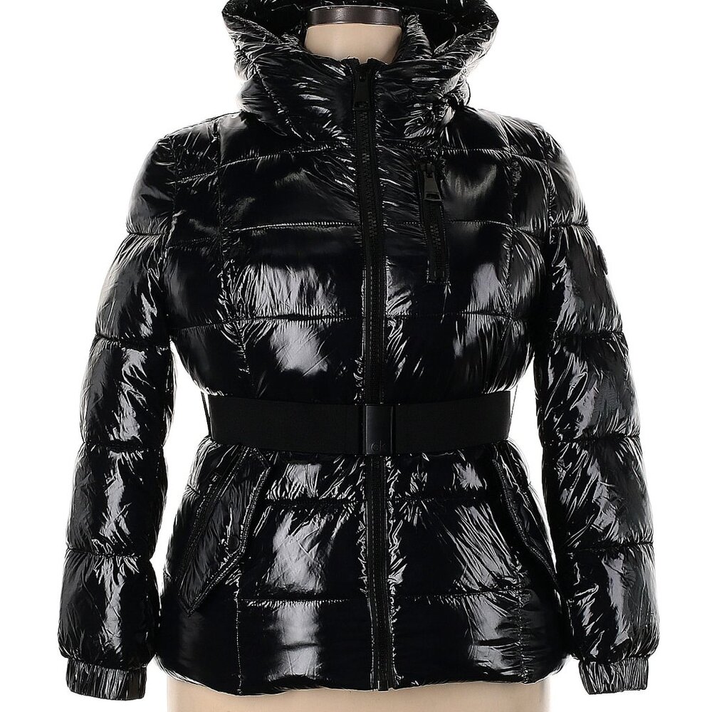 Calvin Klein Glossy Belted Puffer Jacket